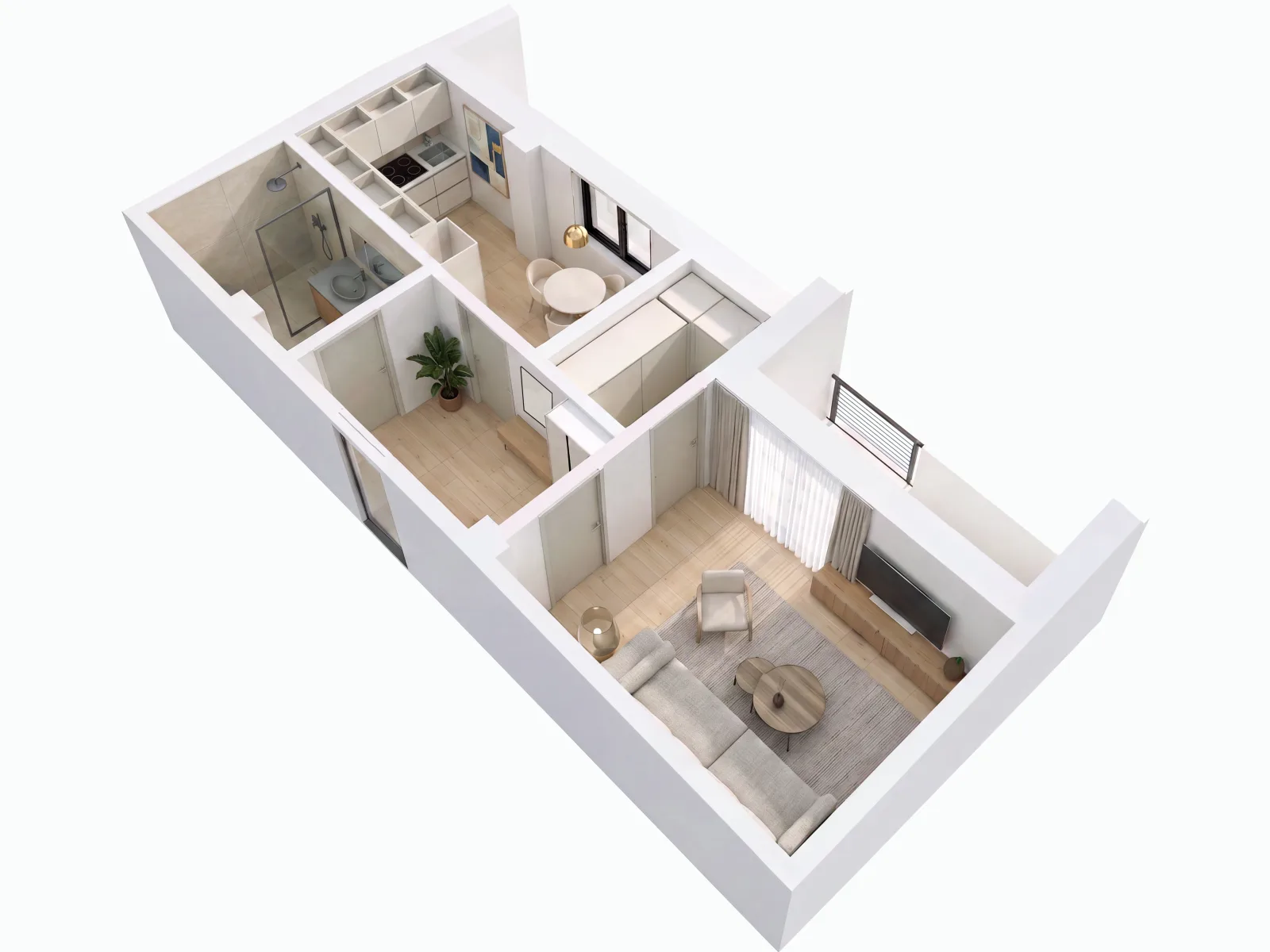 Plan 3D complet AP.05, studio