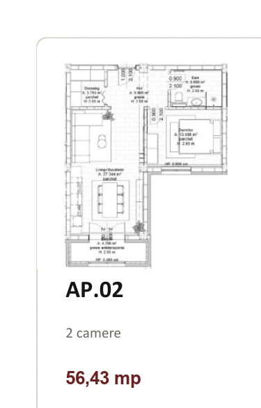 Plan 2D tipologie AP.02