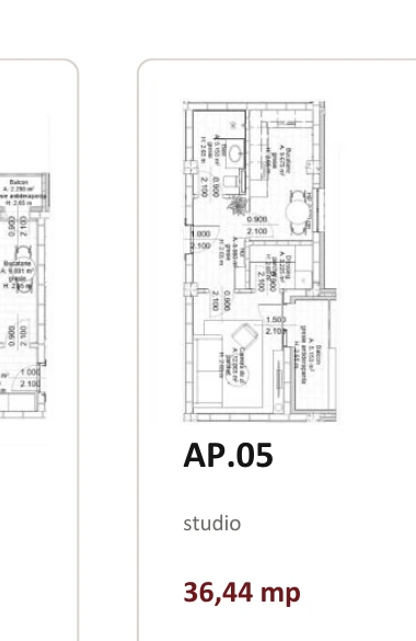 Plan 2D tipologie AP.05